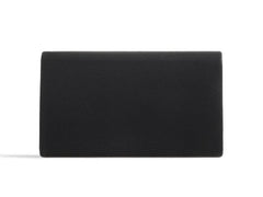 SCULPT  CLUTCH WITH GLEAMING DETAIL IN BLACK FAUX LEATHER