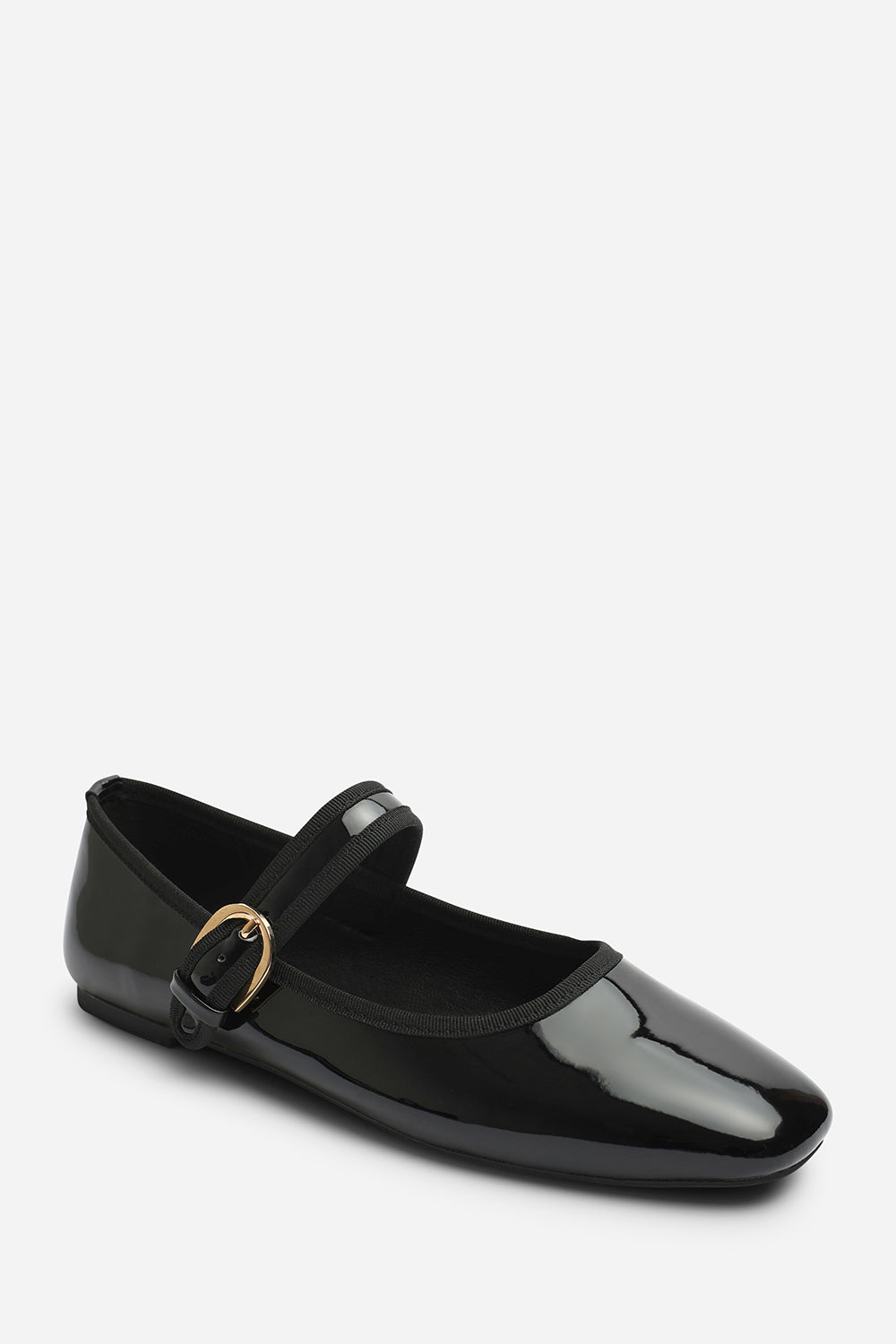 Olyxa Wide Fit Girl's School Shoe Mary Jane Ballet Flats With Buckle Detail