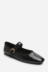 Olyxa Wide Fit Girl's School Shoe Mary Jane Ballet Flats With Buckle Detail