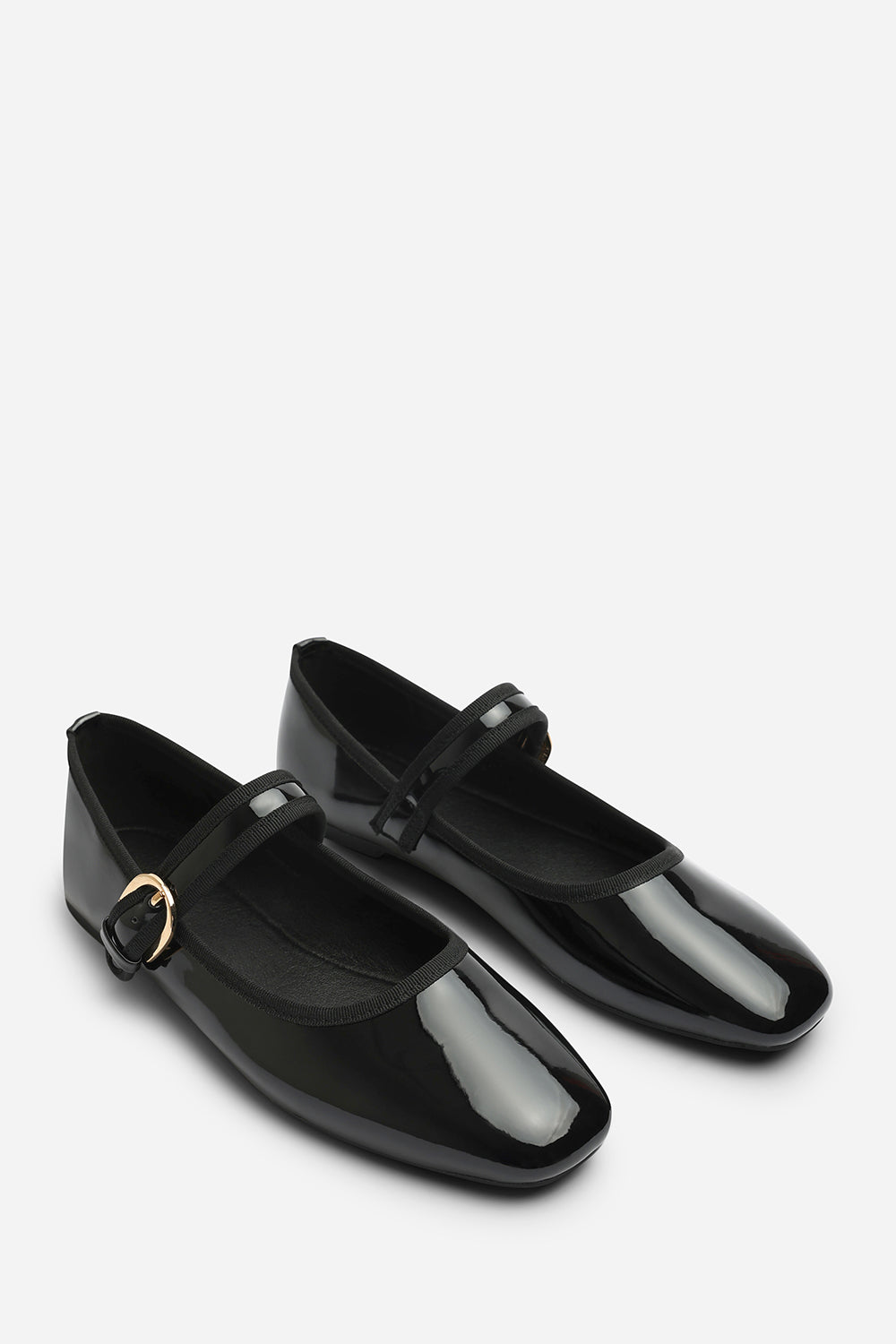 Olyxa Wide Fit Girl's School Shoe Mary Jane Ballet Flats With Buckle Detail