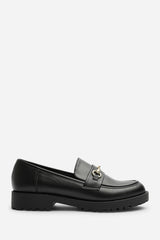 Orvane Girl's School Shoe Chunky Snaffle Trim Detail Loafers