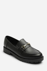 Orvane Girl's School Shoe Chunky Snaffle Trim Detail Loafers