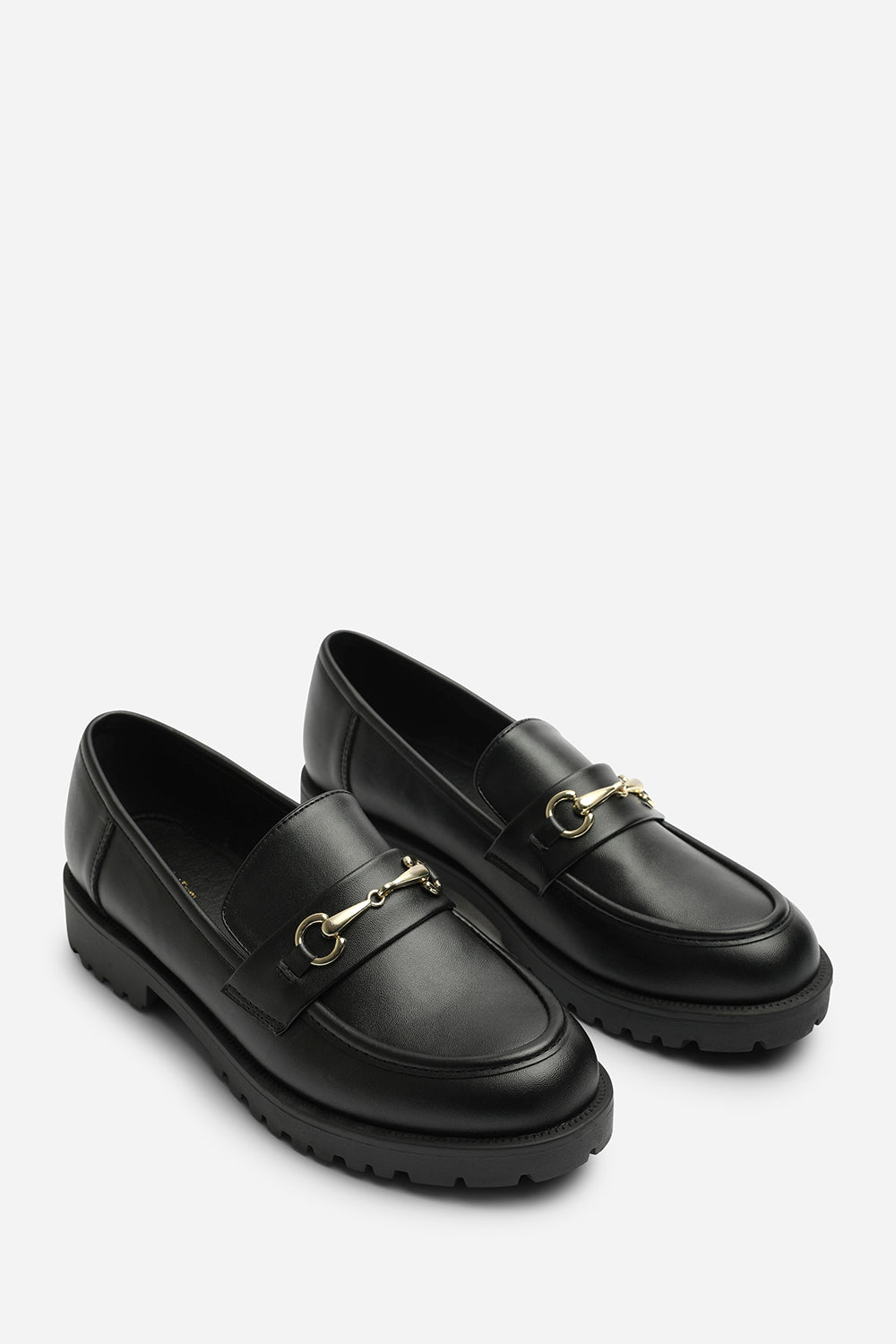 Orvane Girl's School Shoe Chunky Snaffle Trim Detail Loafers