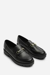 Orvane Girl's School Shoe Chunky Snaffle Trim Detail Loafers