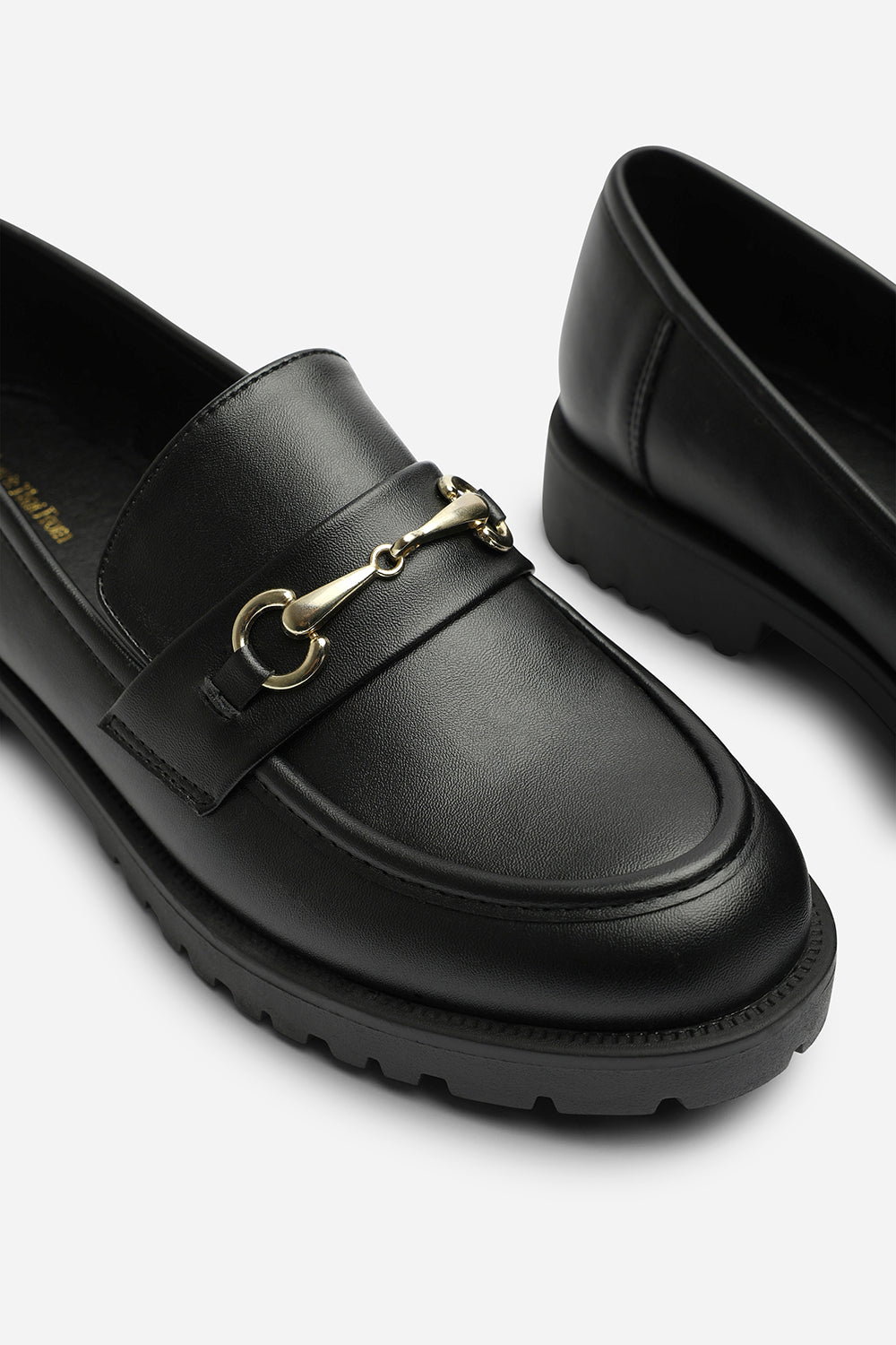 Orvane Girl's School Shoe Chunky Snaffle Trim Detail Loafers