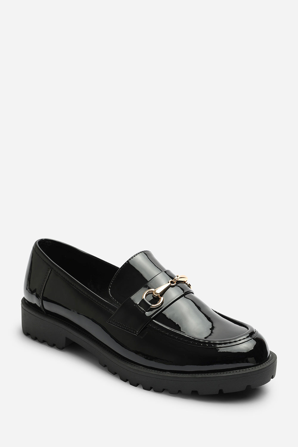 Orvane Girl's School Shoe Chunky Snaffle Trim Detail Loafers