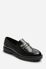 Orvane Girl's School Shoe Chunky Snaffle Trim Detail Loafers