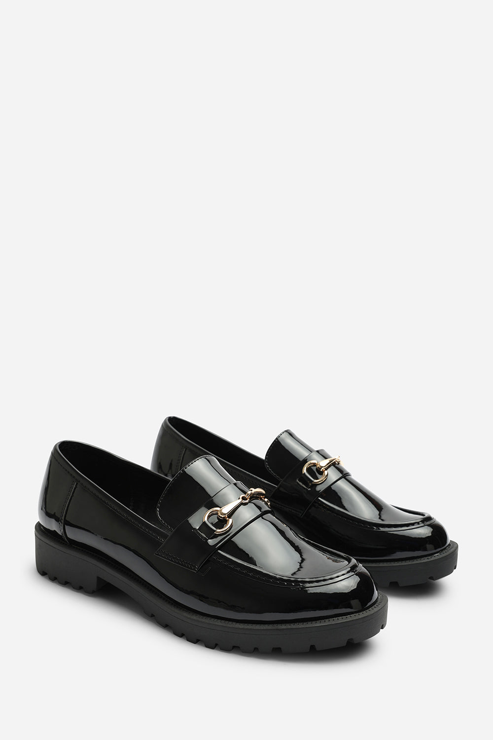 Orvane Girl's School Shoe Chunky Snaffle Trim Detail Loafers