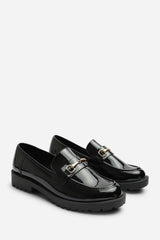 Orvane Girl's School Shoe Chunky Snaffle Trim Detail Loafers