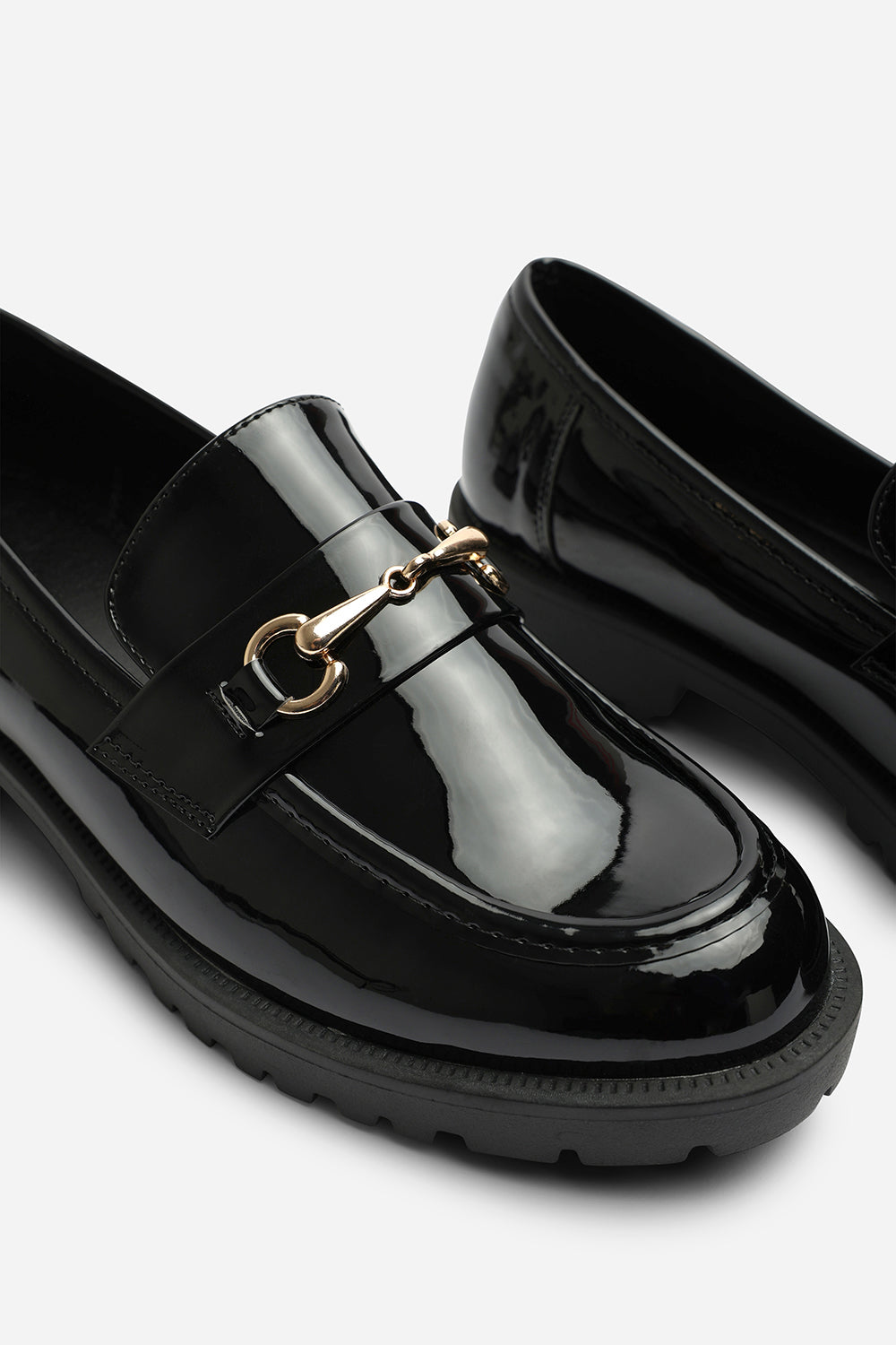 Orvane Girl's School Shoe Chunky Snaffle Trim Detail Loafers