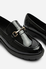 Orvane Girl's School Shoe Chunky Snaffle Trim Detail Loafers