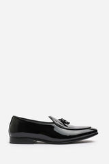 Finley Black Patent Tassel Loafer Classic Formal Dress Shoes