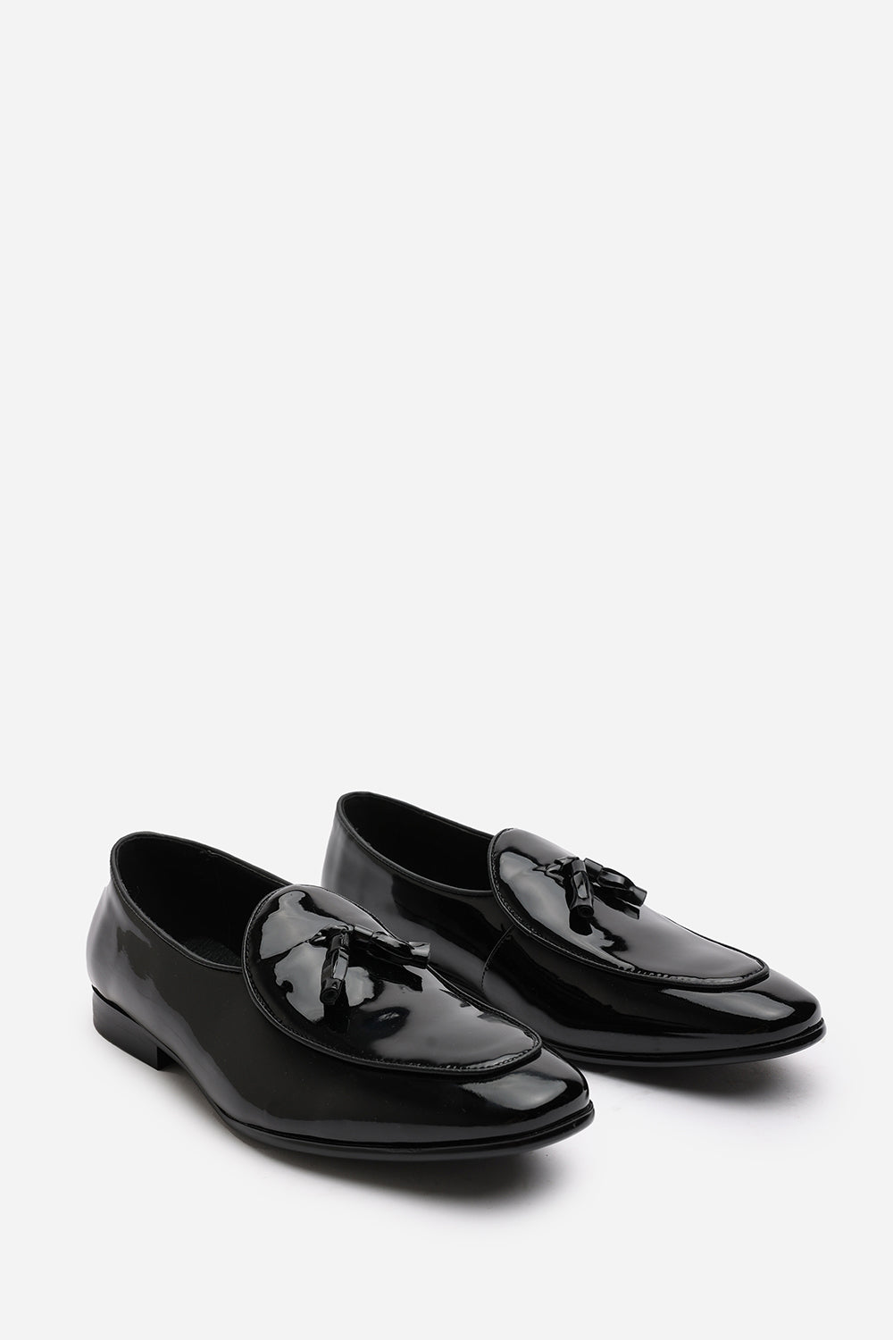 Finley Black Patent Tassel Loafer Classic Formal Dress Shoes