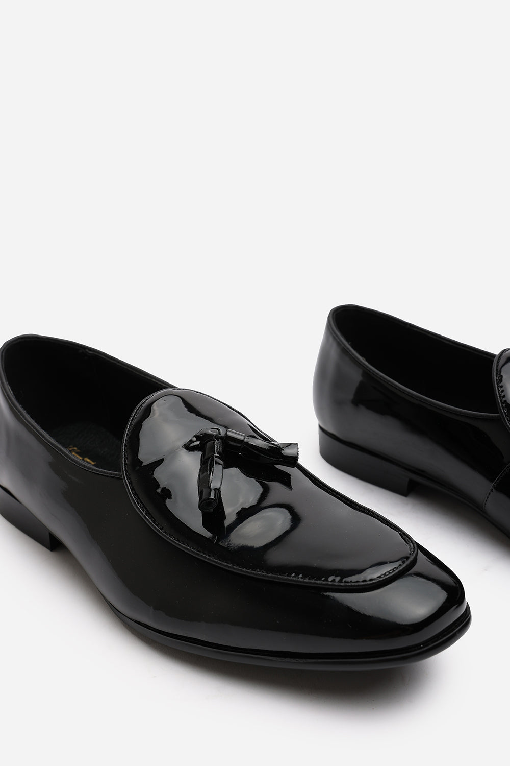 Finley Black Patent Tassel Loafer Classic Formal Dress Shoes