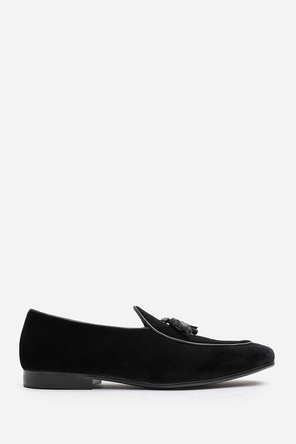 Finley Black Velvet Tassel Loafer Classic Formal Dress Shoes