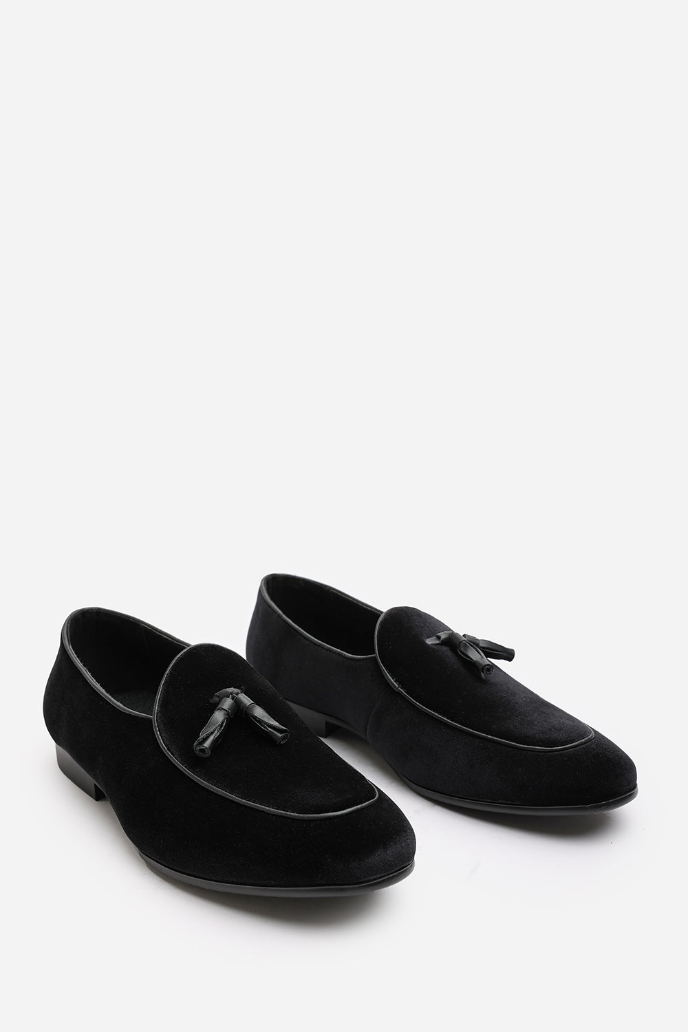 Finley Black Velvet Tassel Loafer Classic Formal Dress Shoes