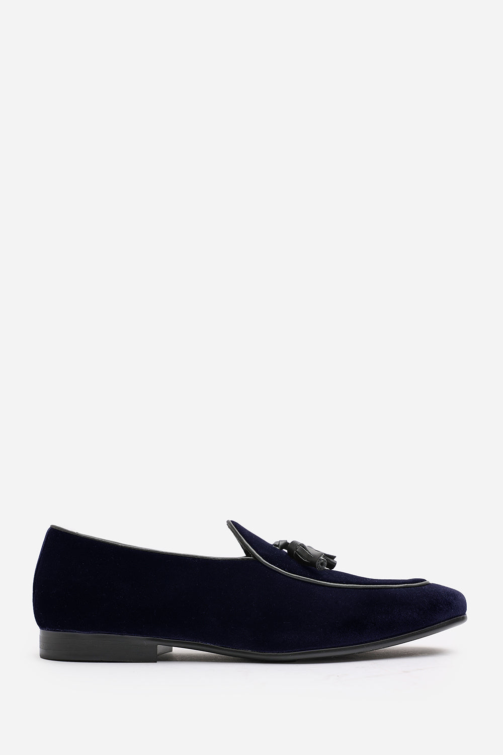 Finley Navy Velvet Tassel Loafer Classic Formal Dress Shoes