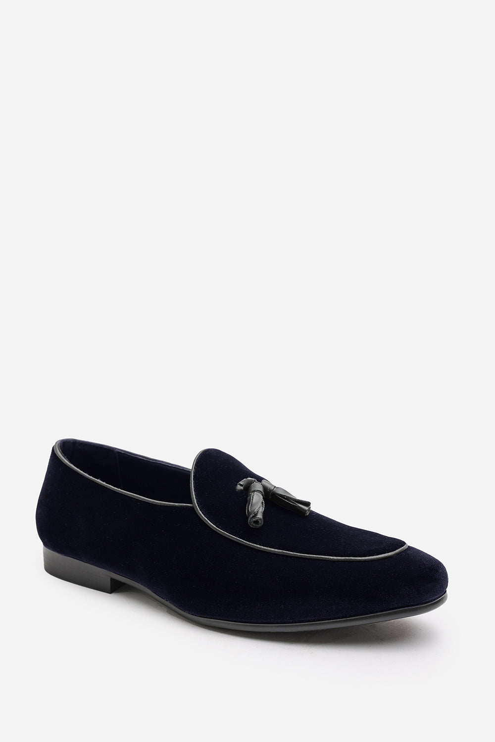 Finley Navy Velvet Tassel Loafer Classic Formal Dress Shoes