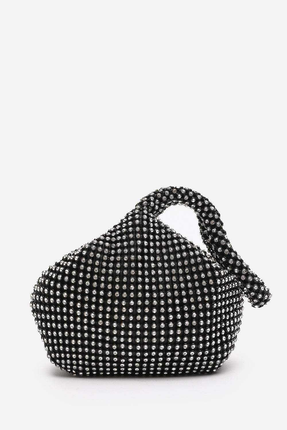 NICKI DIAMANTE MINI CHAINMAIL POUCH BAG IN BLACK