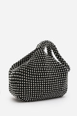 NICKI DIAMANTE MINI CHAINMAIL POUCH BAG IN BLACK