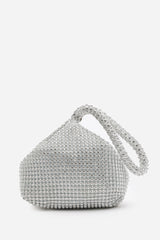 Cascabel Mini Chainmail Pouch Bag In Silver