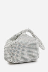 Cascabel Mini Chainmail Pouch Bag In Silver