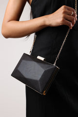 Oceane Embellished Evening Clutch In Black