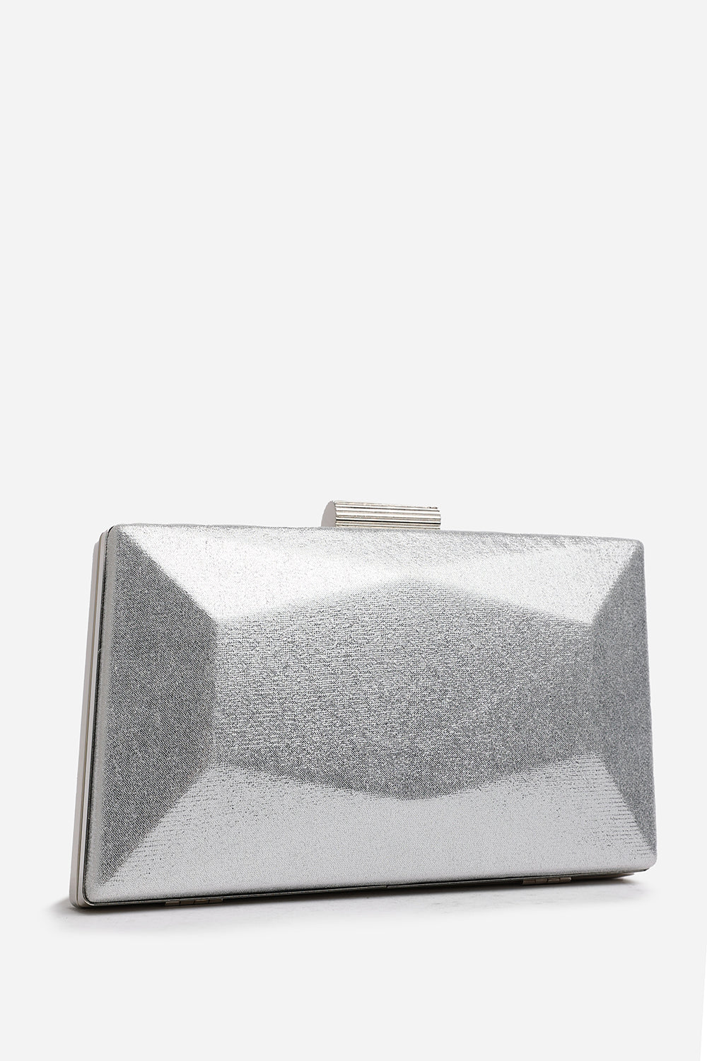Oceane Embellished Evening Clutch In Silver