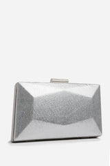 Oceane Embellished Evening Clutch In Silver