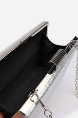 Oceane Embellished Evening Clutch In Silver