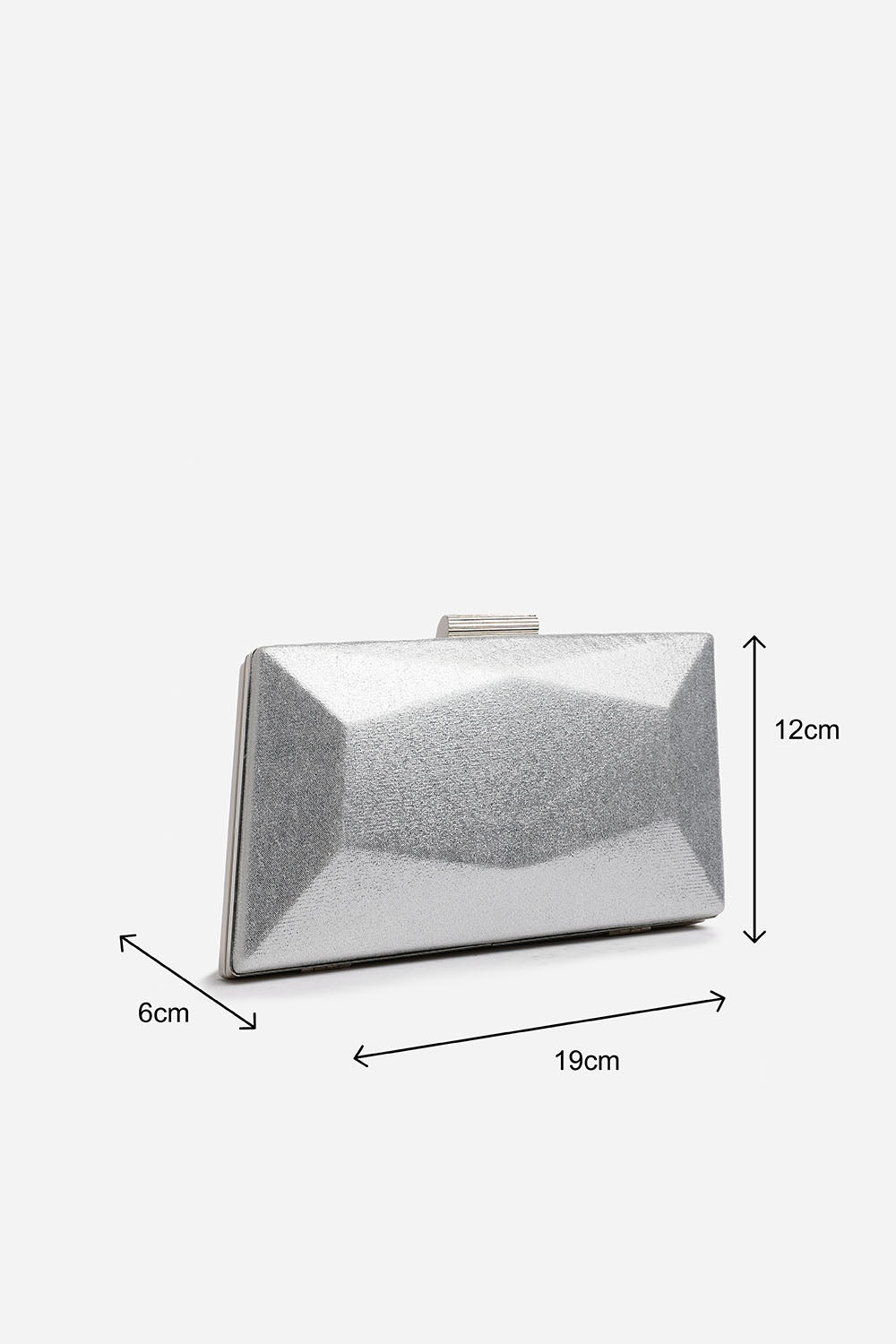 Oceane Embellished Evening Clutch In Silver