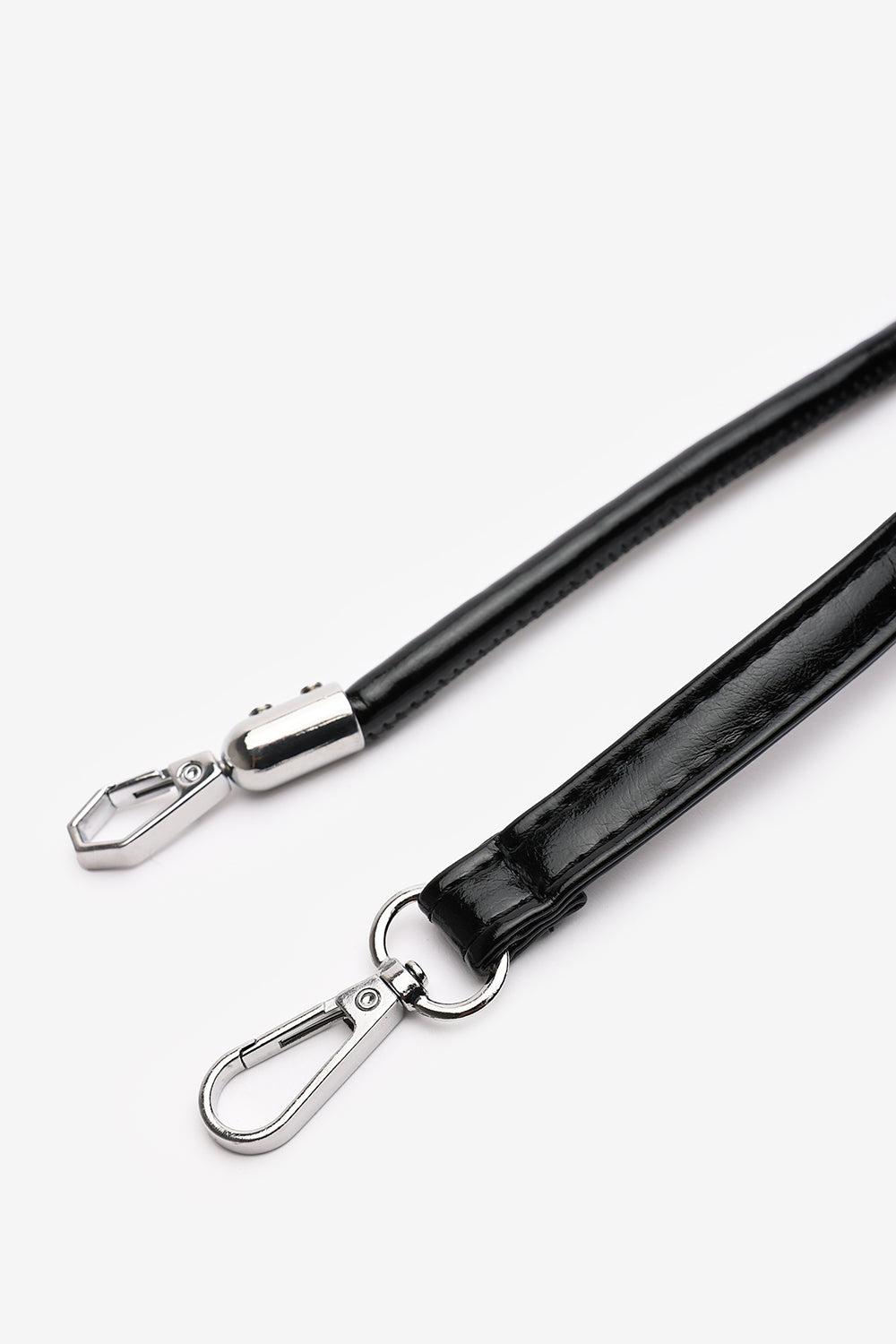 Arena Minimalist Baguette Shoulder Bag in Black Faux Leather