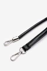 Arena Minimalist Baguette Shoulder Bag in Black Faux Leather