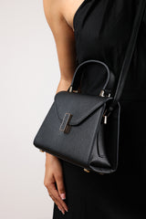 Mareas Elegant Top Handle Shoulder Bag In Black