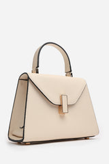 Mareas Elegant Top Handle Shoulder Bag In Cream