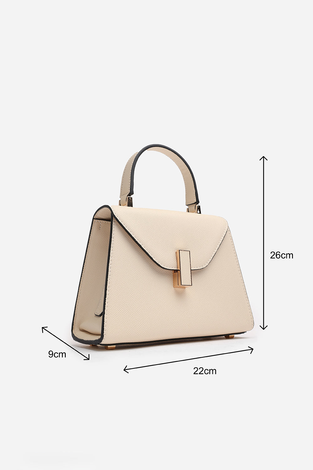 Mareas Elegant Top Handle Shoulder Bag In Cream