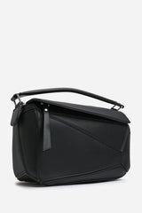 Abrazo Geometric Top Handle Bag in Black