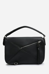 Abrazo Geometric Top Handle Bag in Black