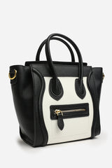 Dulce Front Zip Classic Tote Bag in Black
