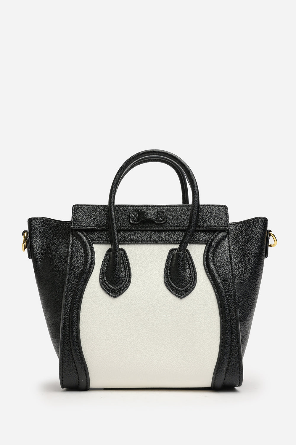 Dulce Front Zip Classic Tote Bag in Black