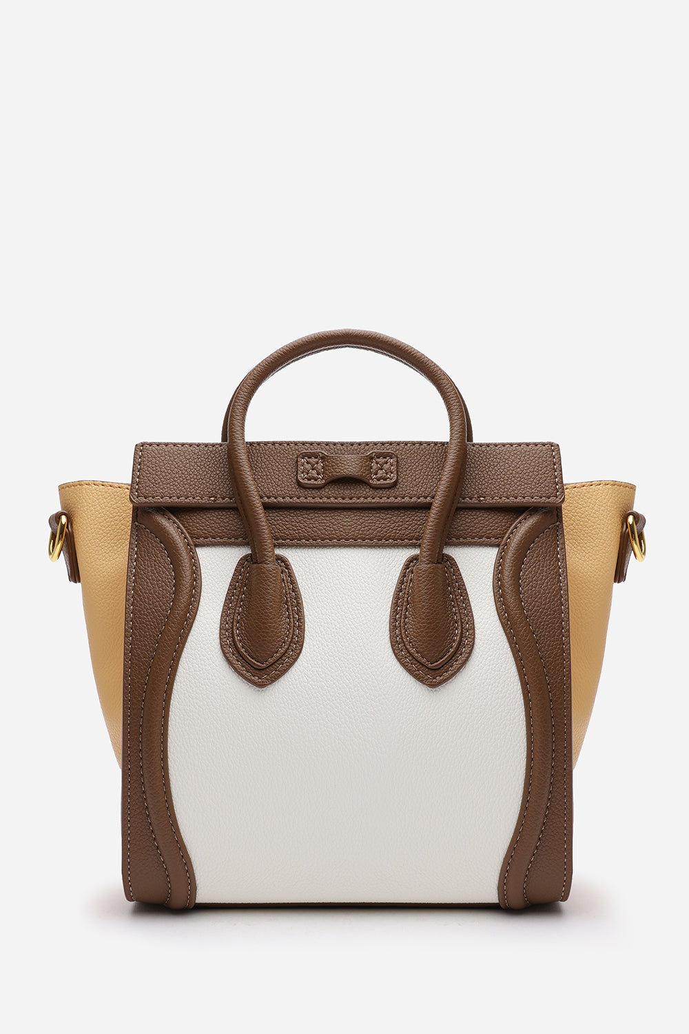 Dulce Front Zip Classic Tote Bag in Taupe