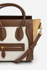 Dulce Front Zip Classic Tote Bag in Taupe