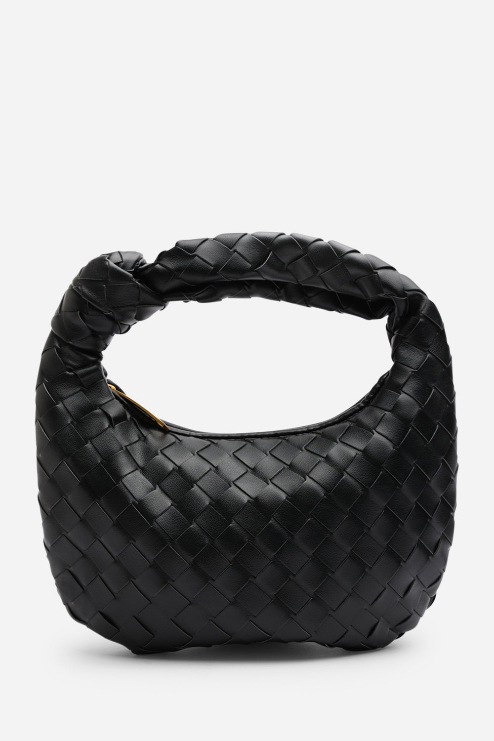 Aura Classic Woven Hobo Bag In Black
