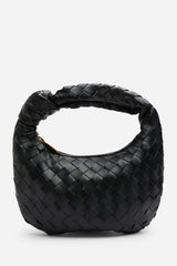 Aura Classic Woven Hobo Bag In Black