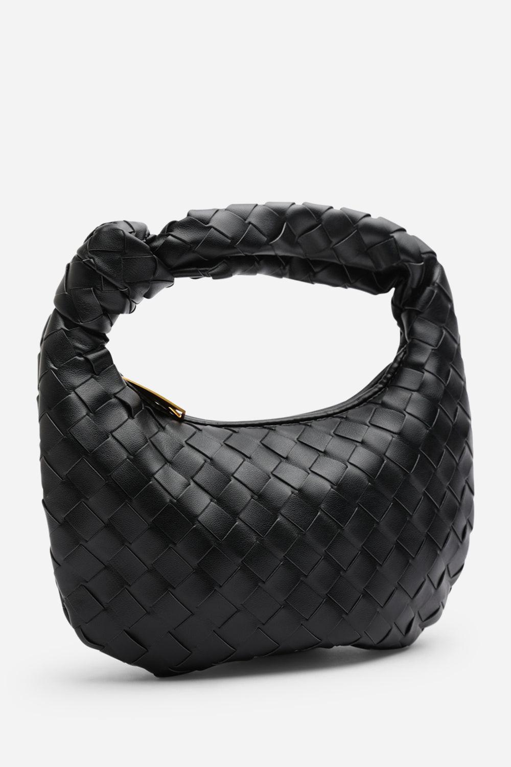 Aura Classic Woven Hobo Bag In Black