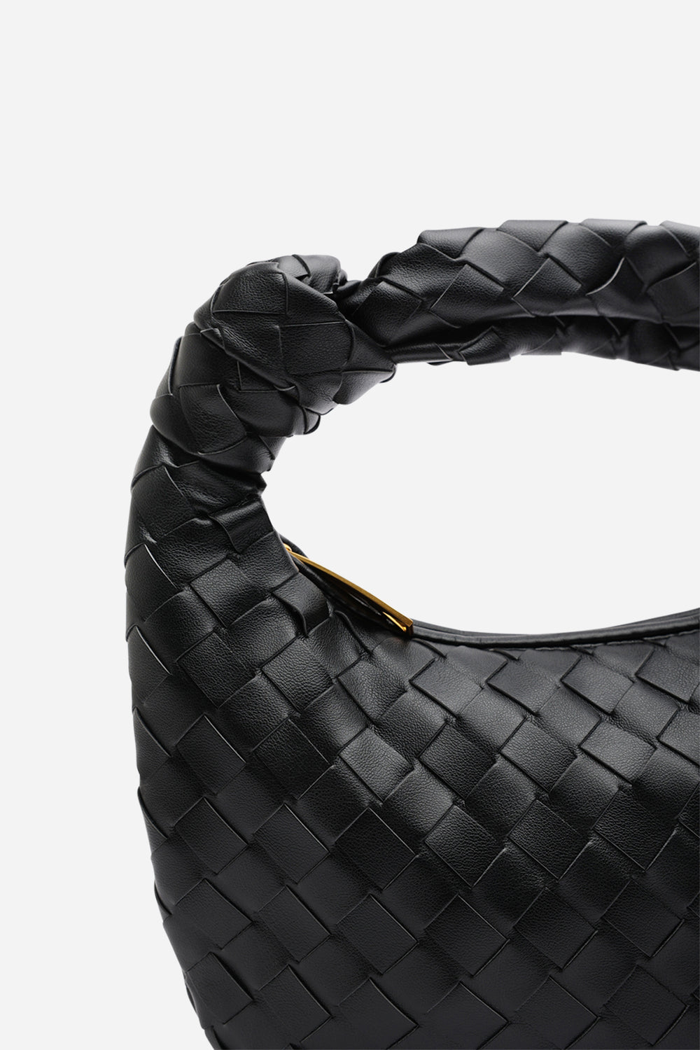 Aura Classic Woven Hobo Bag In Black