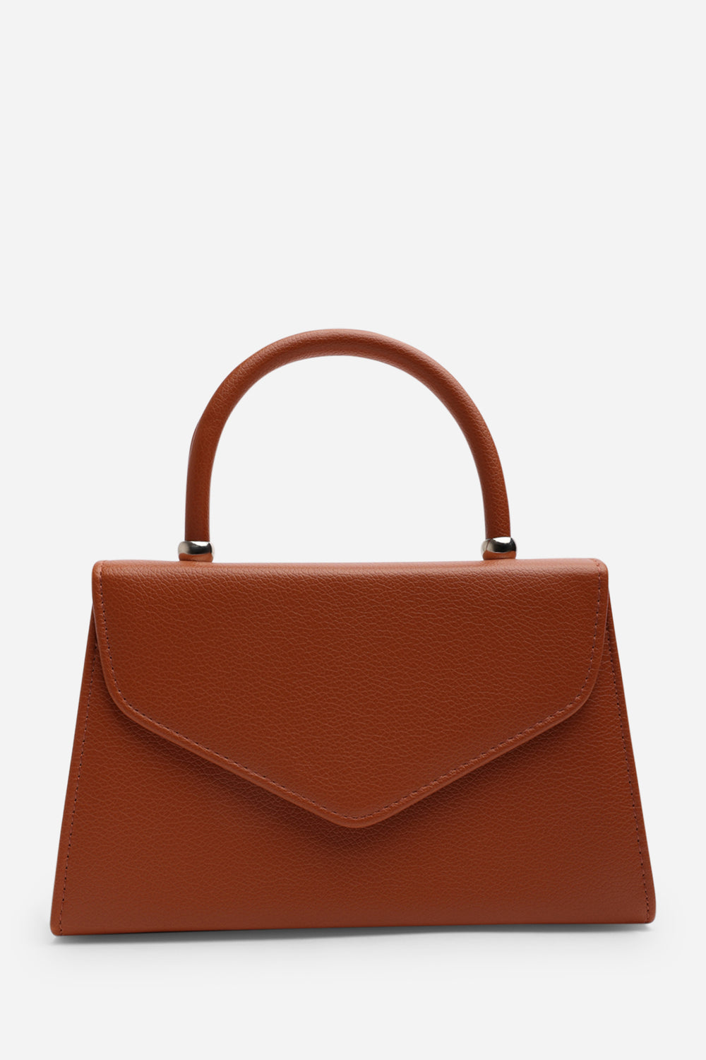 Marina Structured Top Handle Shoulder Bag In Dark Brown