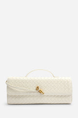 Petal Envelope Style Woven Clutch Bag