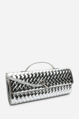 Petal Envelope Style Woven Clutch Bag