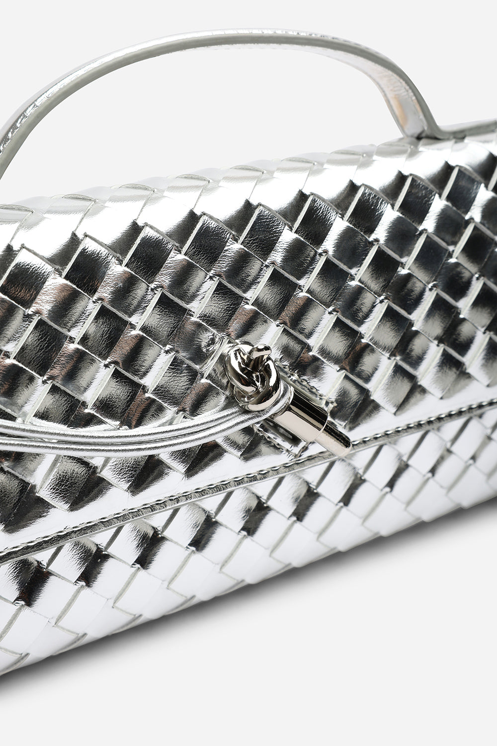 Petal Envelope Style Woven Clutch Bag